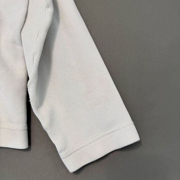 Tommy Bahama 1/4 Zip Pullover Size Large Cotton Blend Preppy White - Picture 3 of 16